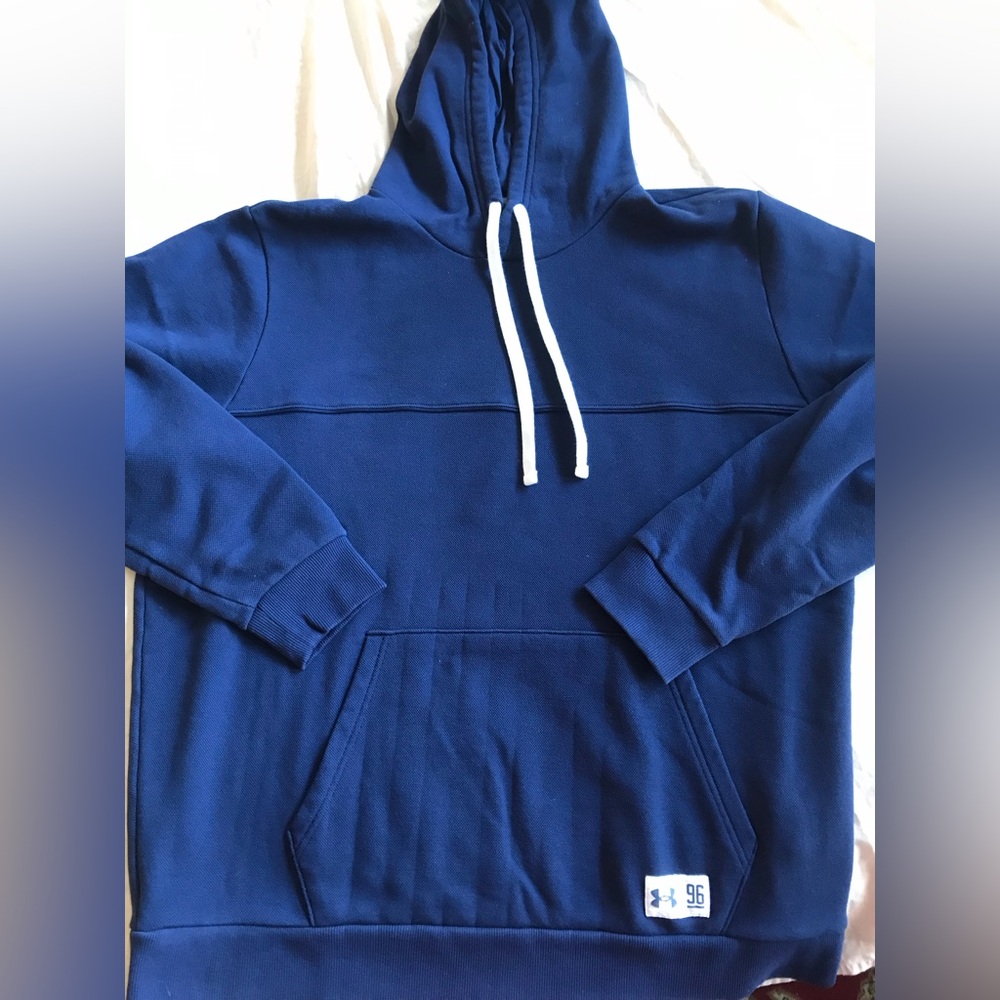 Under Armour Navy Hoodie with White Patch